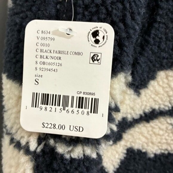 Free People Movement Hit The Slopes Salopette Fleece Overalls Fairisle Small New - Picture 8 of 8